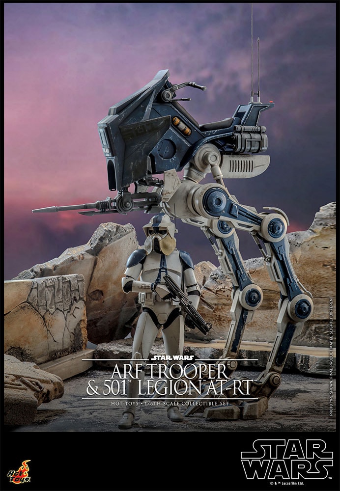Star Wars ARF Trooper and 501st Legion AT-RT Sixth Scale Figure Set - Prototype Shown View 3