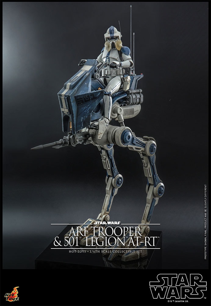 Star Wars ARF Trooper and 501st Legion AT-RT Sixth Scale Figure Set - Prototype Shown View 6