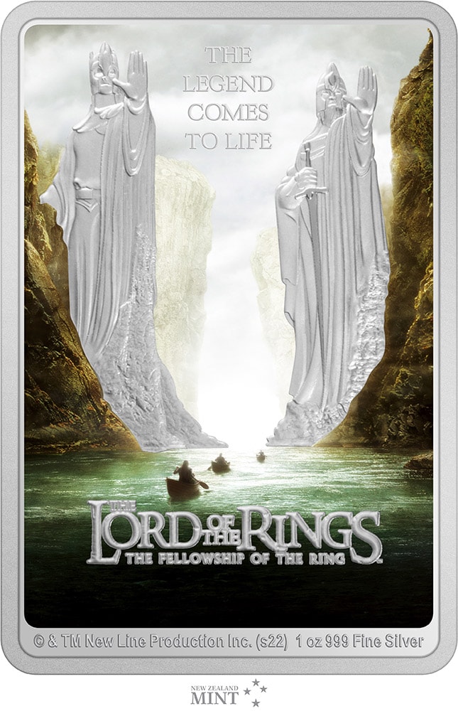 The Lord of the Rings: The Fellowship of the Ring Movie Poster 1oz Silver Coin- Prototype Shown