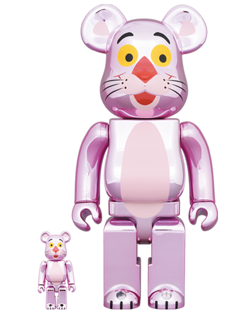 【公式】 Pink Be@rbrick Panther Medicom by 400% & 100% Ver.) (Chrome キューブリック、ベアブリック