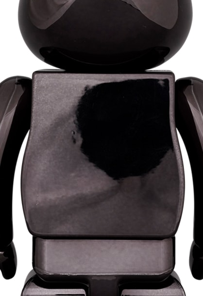 Be@rbrick The Rolling Stones Lips & Tongue (Black Chrome Version) 100% & 400%- Prototype Shown