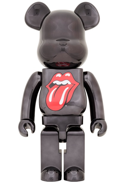 Be@rbrick The Rolling Stones Lips & Tongue (Black Chrome Version) 1000%- Prototype Shown