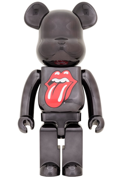 Be@rbrick The Rolling Stones Lips & Tongue (Black Chrome Version) 1000%- Prototype Shown