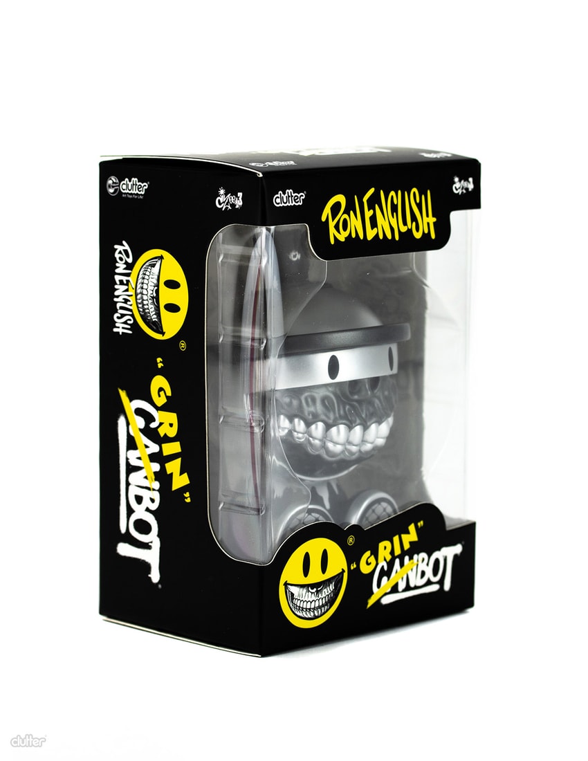 Clutter Studios Grinbot Metallic Collectible Figure - Prototype Shown View 6
