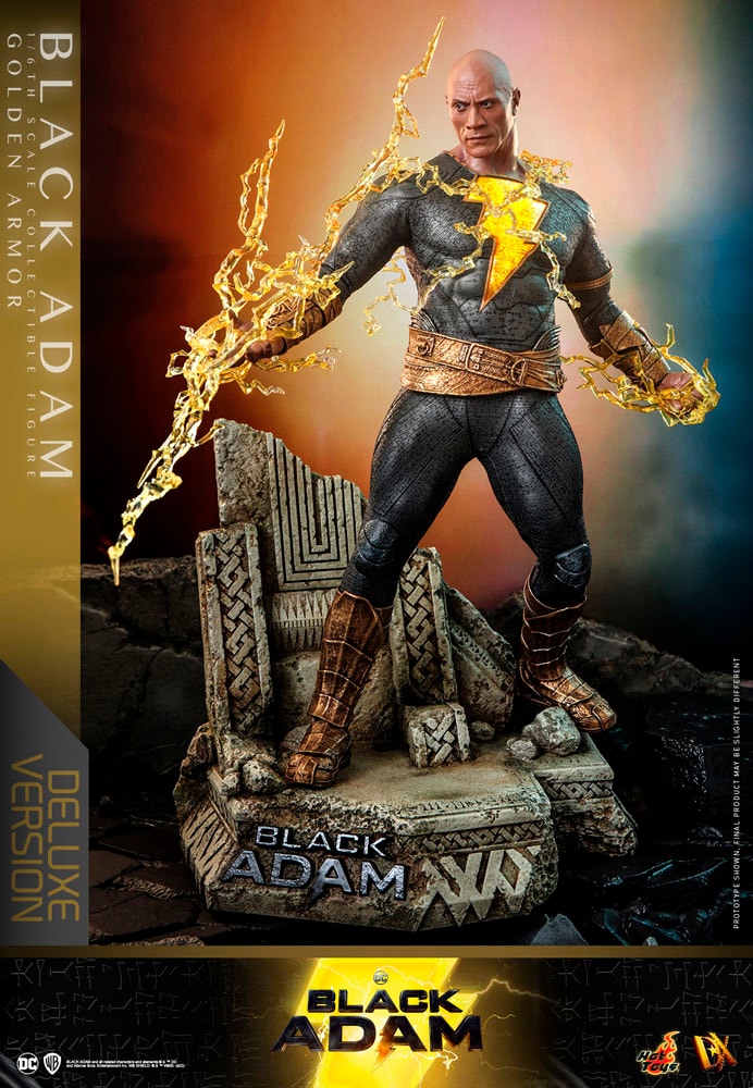 DC Comics Black Adam (Golden Armor) (Deluxe Version) Sixth Scale Figure - Prototype Shown View 3