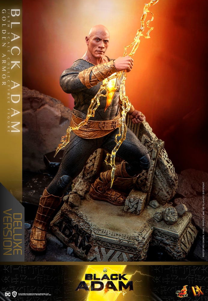 DC Comics Black Adam (Golden Armor) (Deluxe Version) Sixth Scale Figure - Prototype Shown View 4