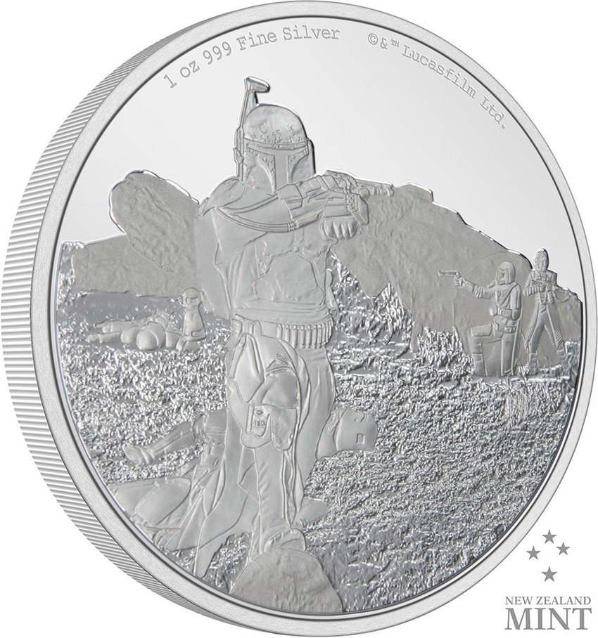 Boba Fett 1oz Silver Coin- Prototype Shown View 2