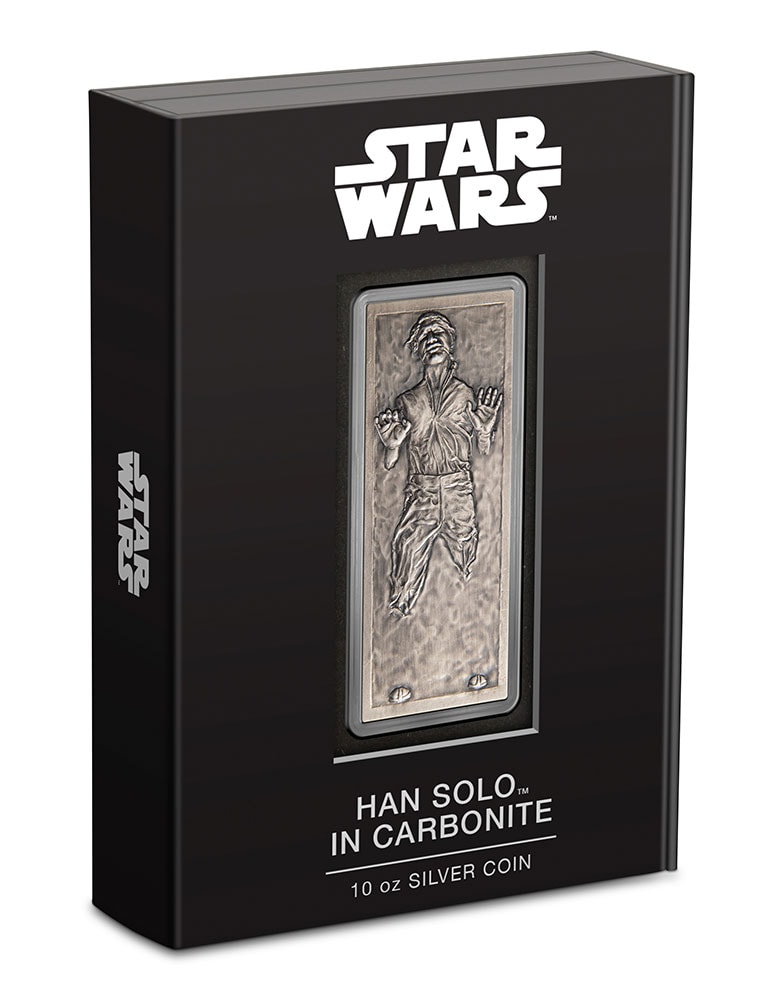 Han Solo in Carbonite 10oz Silver Coin View 5