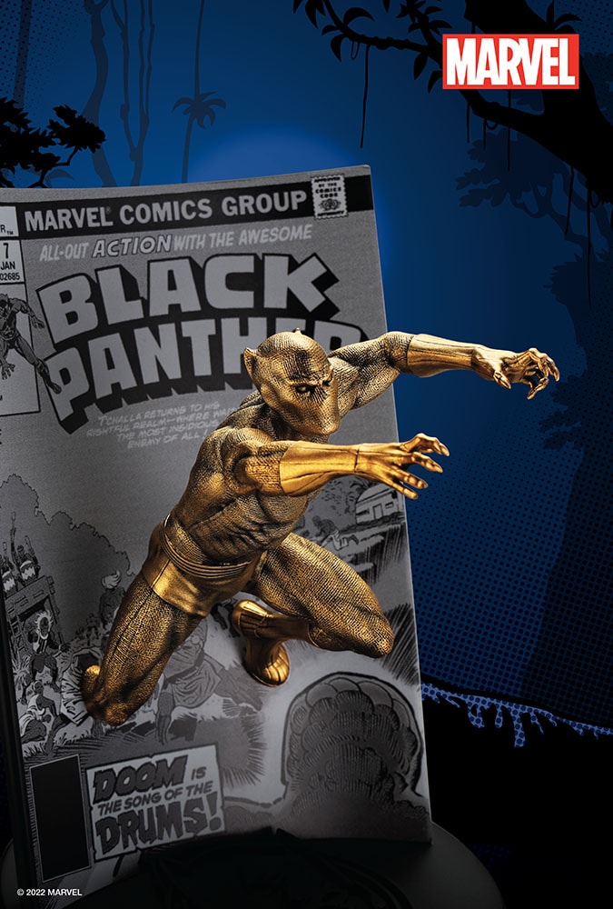 Black Panther Volume 1 #7 (Gilt) Figurine- Prototype Shown View 2