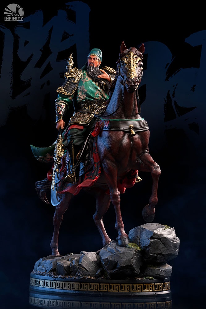 Three Kingdoms Generals Blade-Wielding Guan Yu (Colored Version) Statues - Prototype Shown View 5