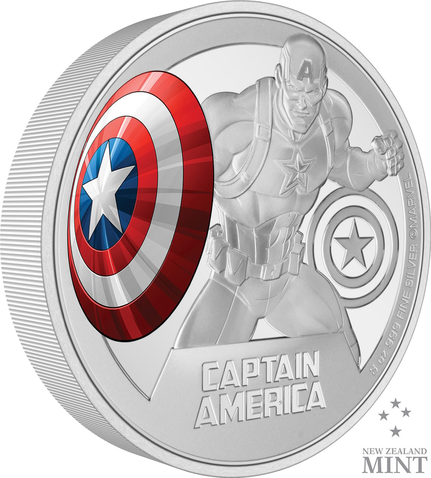 Captain America 3oz Silver Coin- Prototype Shown