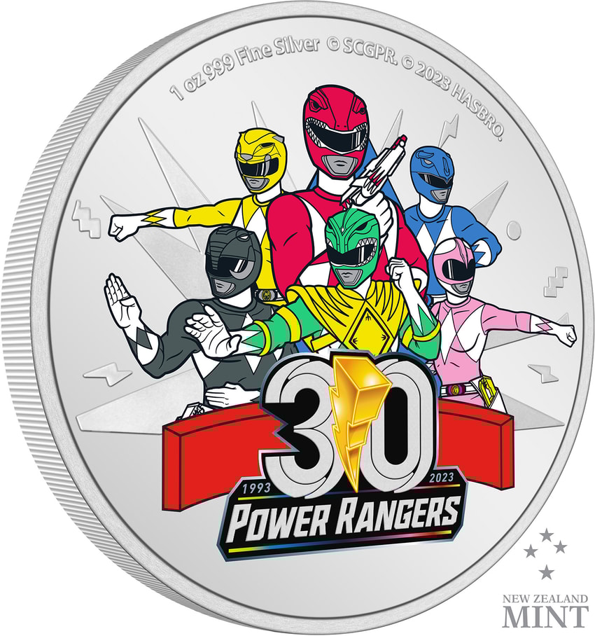 Power Ranger 30th Anniversary 1oz Silver Coin by New Zealand