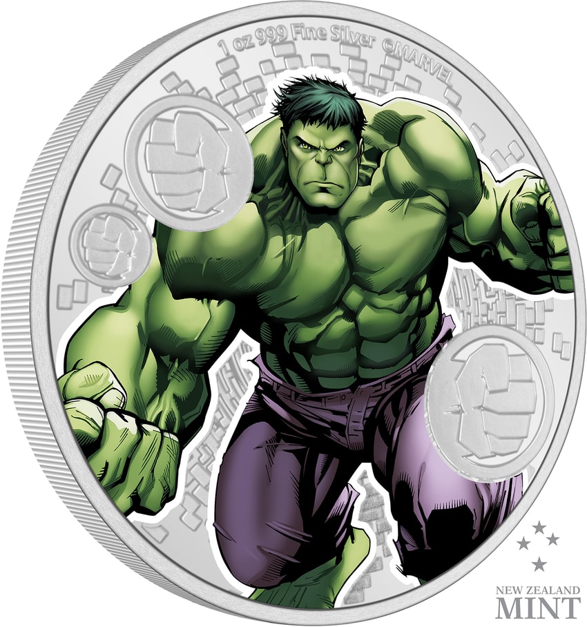 The Incredible Hulk 1oz Silver Coin- Prototype Shown