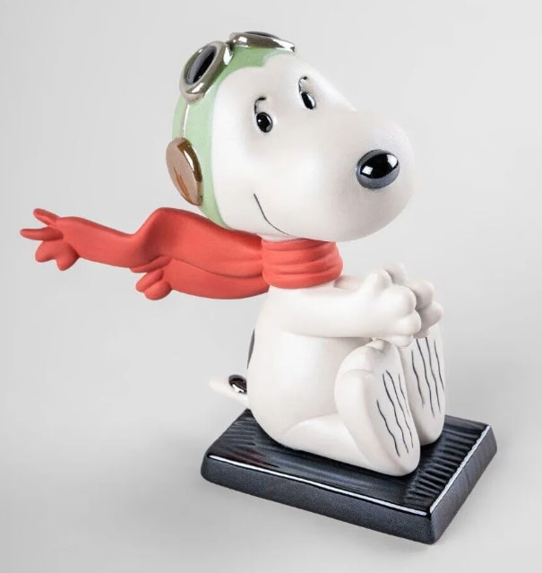Peanuts Snoopy Flying Ace Porcelain Statue - Prototype Shown View 1