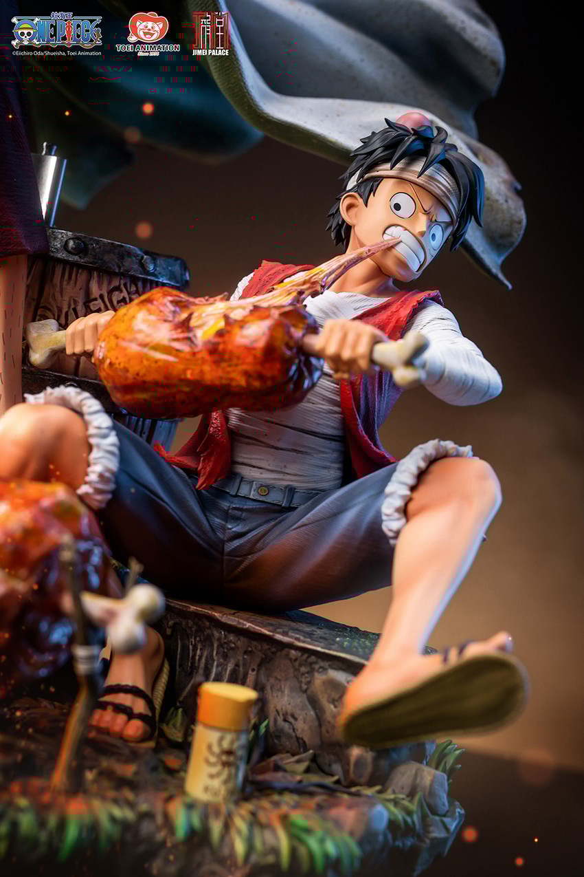 Monkey D. Luffy & Silvers Reyleigh Statue by Jimei Palace