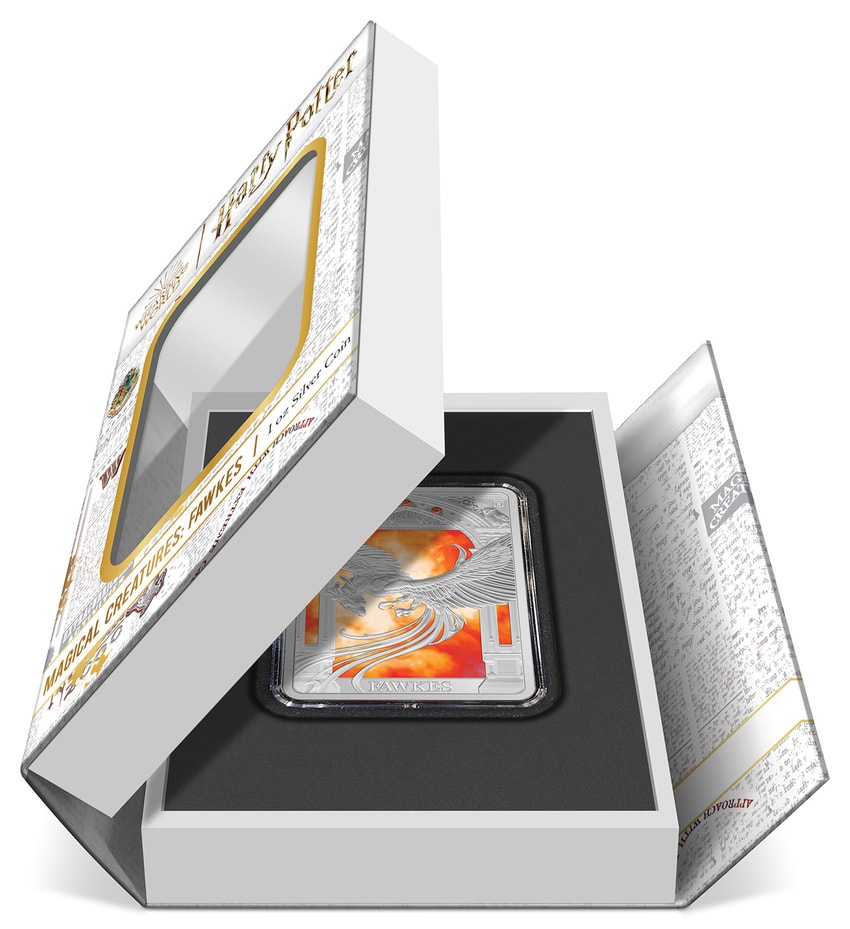Harry Potter Harry Potter Magical Creature: Fawkes 1oz Silver Coin Silver Collectible - Prototype Shown View 5