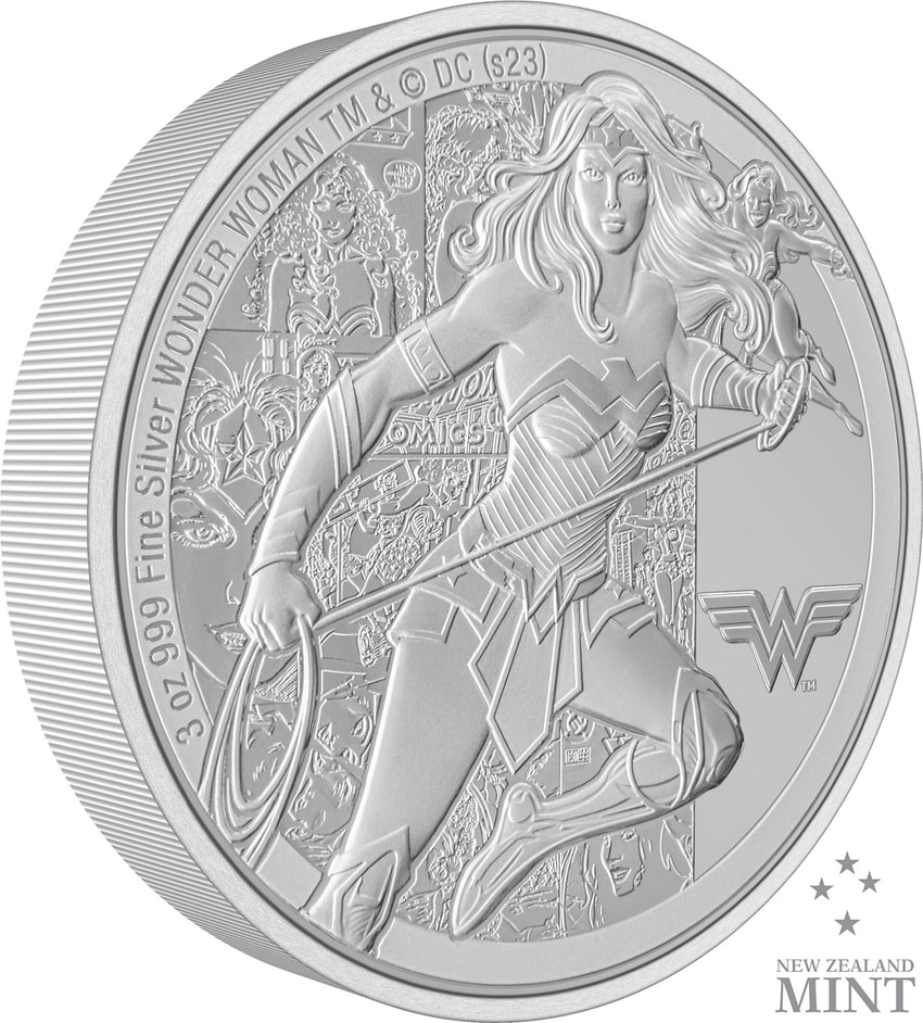 Wonder Woman 3oz Silver Coin by New Zealand Mint | Sideshow