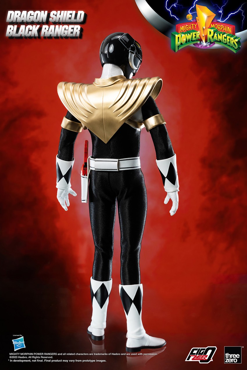 Mighty Morphin Power Rangers Dragon Shield Black Ranger Sixth Scale Figure - Prototype Shown View 6