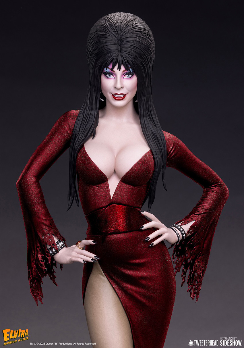 Elvira: Mistress of the Dark (Red Glitter Dress Variant) Quarter