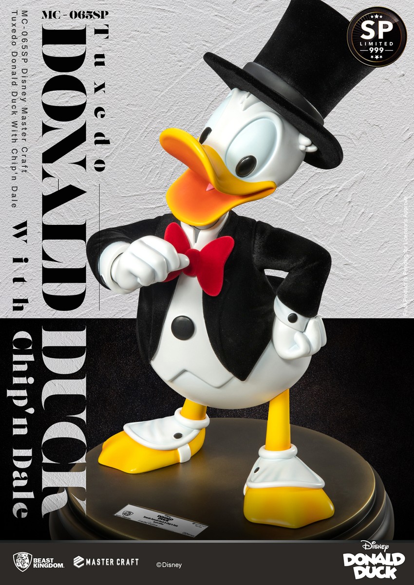 Tuxedo Donald Duck with Chip 'n Dale Statue by Beast Kingdom