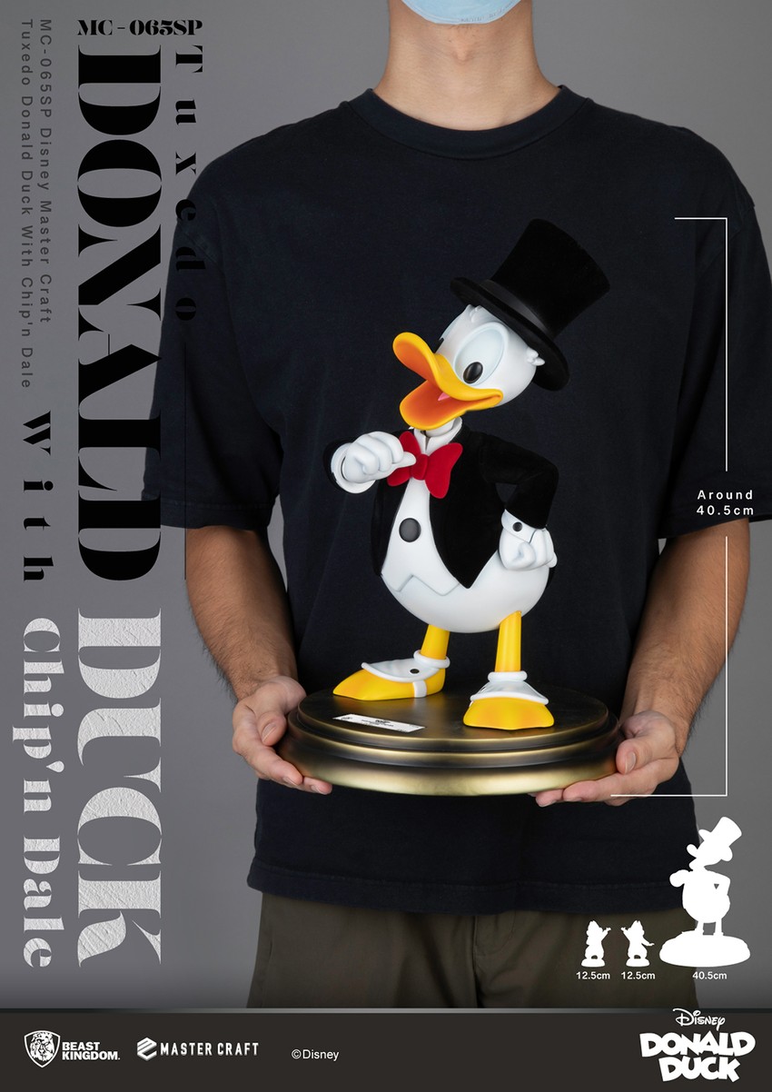 Tuxedo Donald Duck with Chip 'n Dale Statue by Beast Kingdom