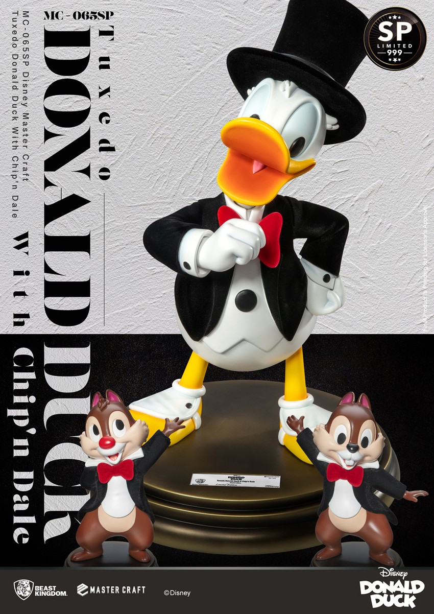 Disney Tuxedo Donald Duck with Chip ’n Dale Statues - Prototype Shown View 6