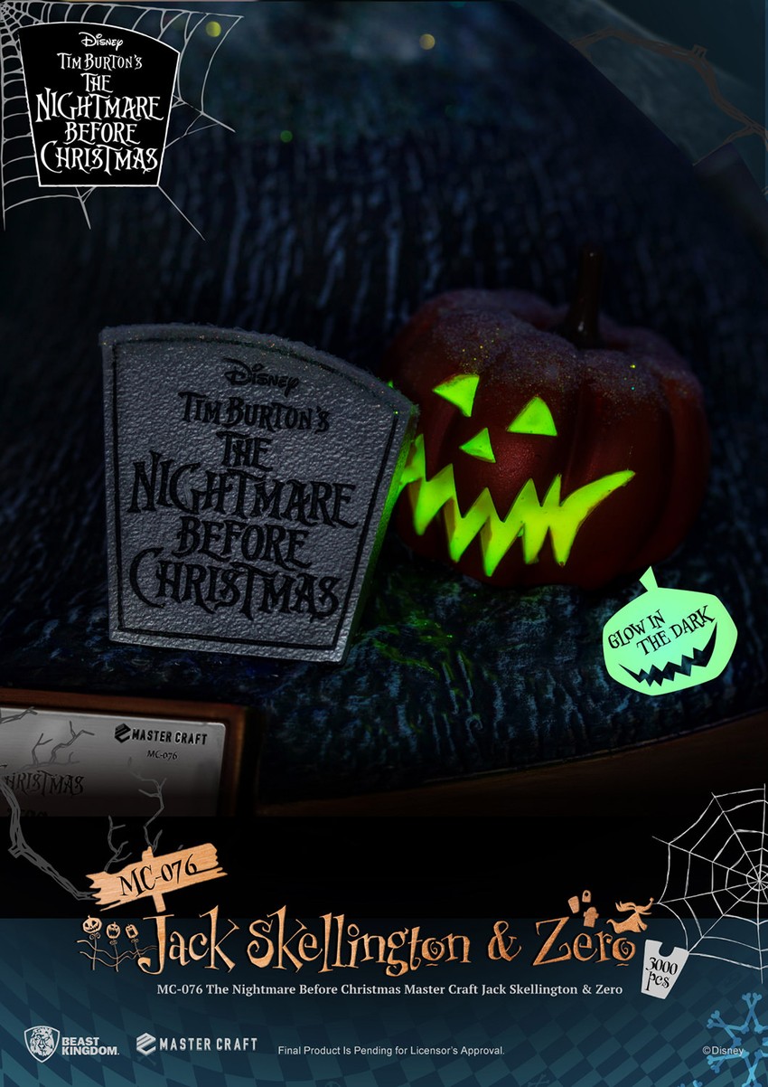 Disney Jack Skellington & Zero Statues - Prototype Shown View 4