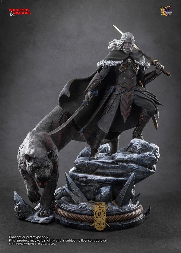 Dungeons & Dragons Drizzt Do'Urden Statues - Prototype Shown View 6