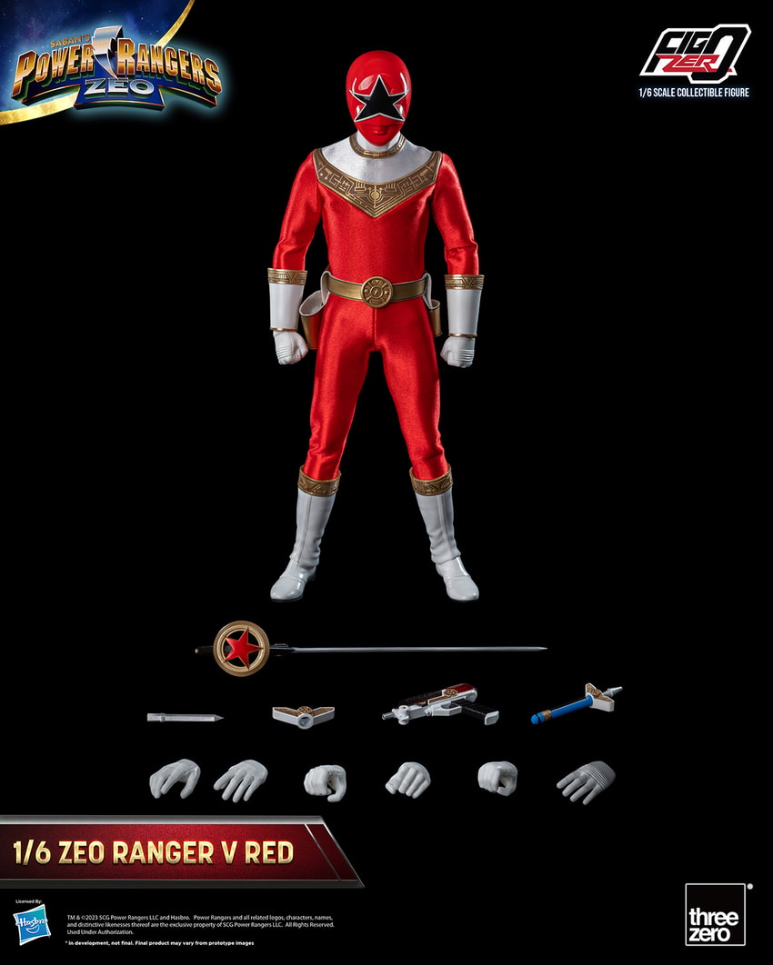 three zero パワーレンジャ レッドレンジャー フィギュア　NT325 Zeo Ranger V Red Sixth Scale Figure by Threezero | Sideshow