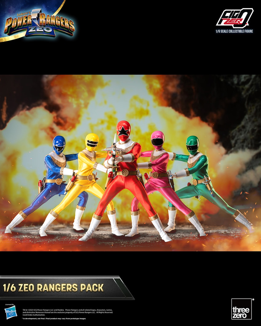 Power Rangers Zeo Zeo Rangers Pack Sixth Scale Figure Set - Prototype Shown View 6