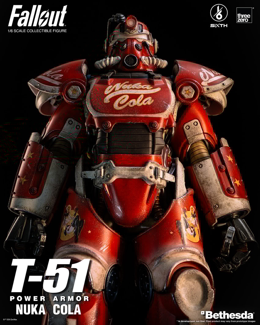 ー品販売  Sixth Armor Power Cola Nuka T-51 Scale Threezero by Figure ゲームキャラクター