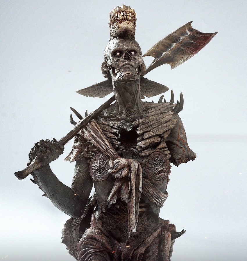 Zenpunk Collectibles The Veteran (Flaming Cut Edition) Legendary Scale™ Bust - Prototype Shown View 1