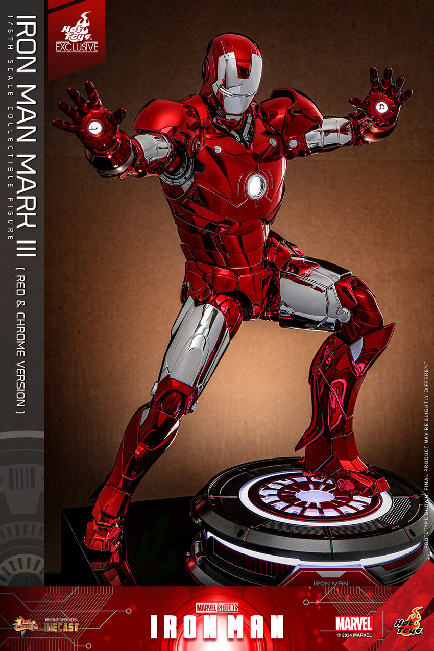 ホットトイズ アイアンマン マーク3 レッド&シルバー・クロムカラー ムービー・マスターピース DIECAST】『アイアンマン』1/6スケール