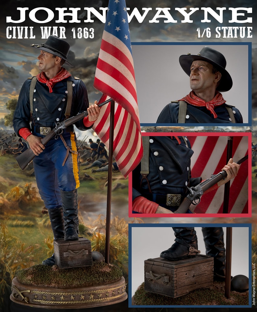 John Wayne John Wayne (Civil War 1863) Statues - Prototype Shown View 3
