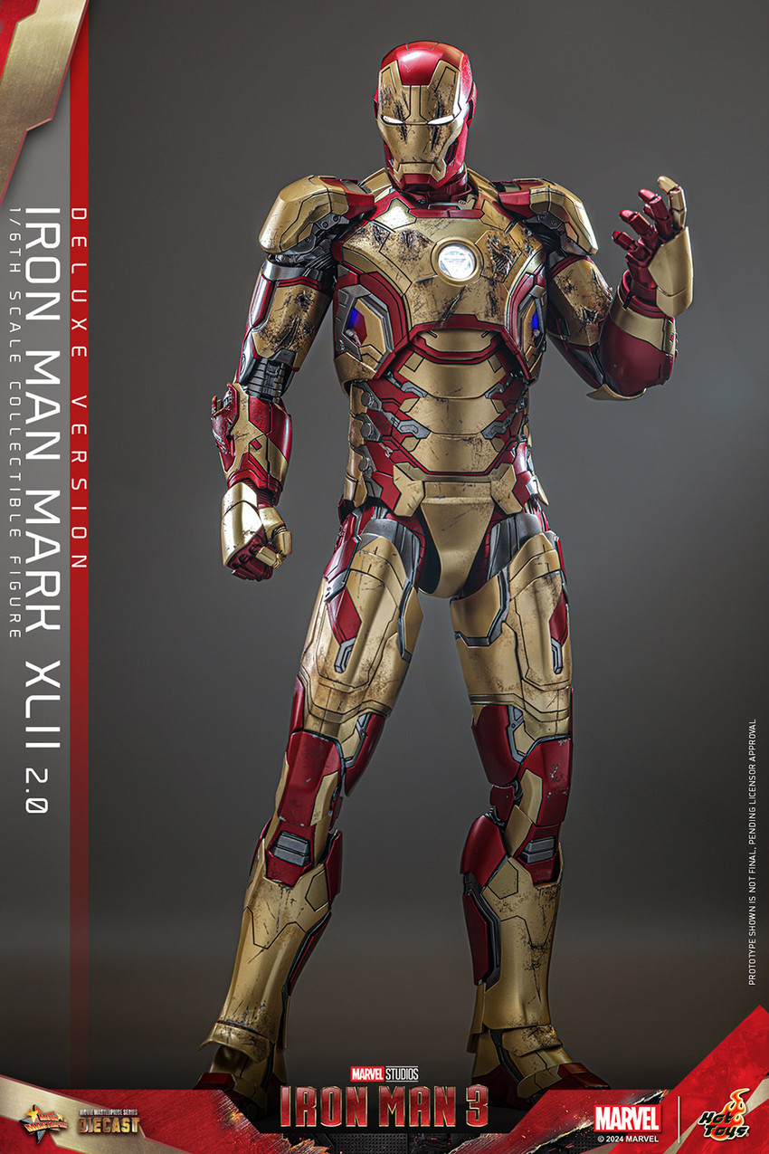 Marvel Iron Man Mark XLII (2.0) (Deluxe Version) (Special Edition) Sixth Scale Figure - Prototype Shown View 1