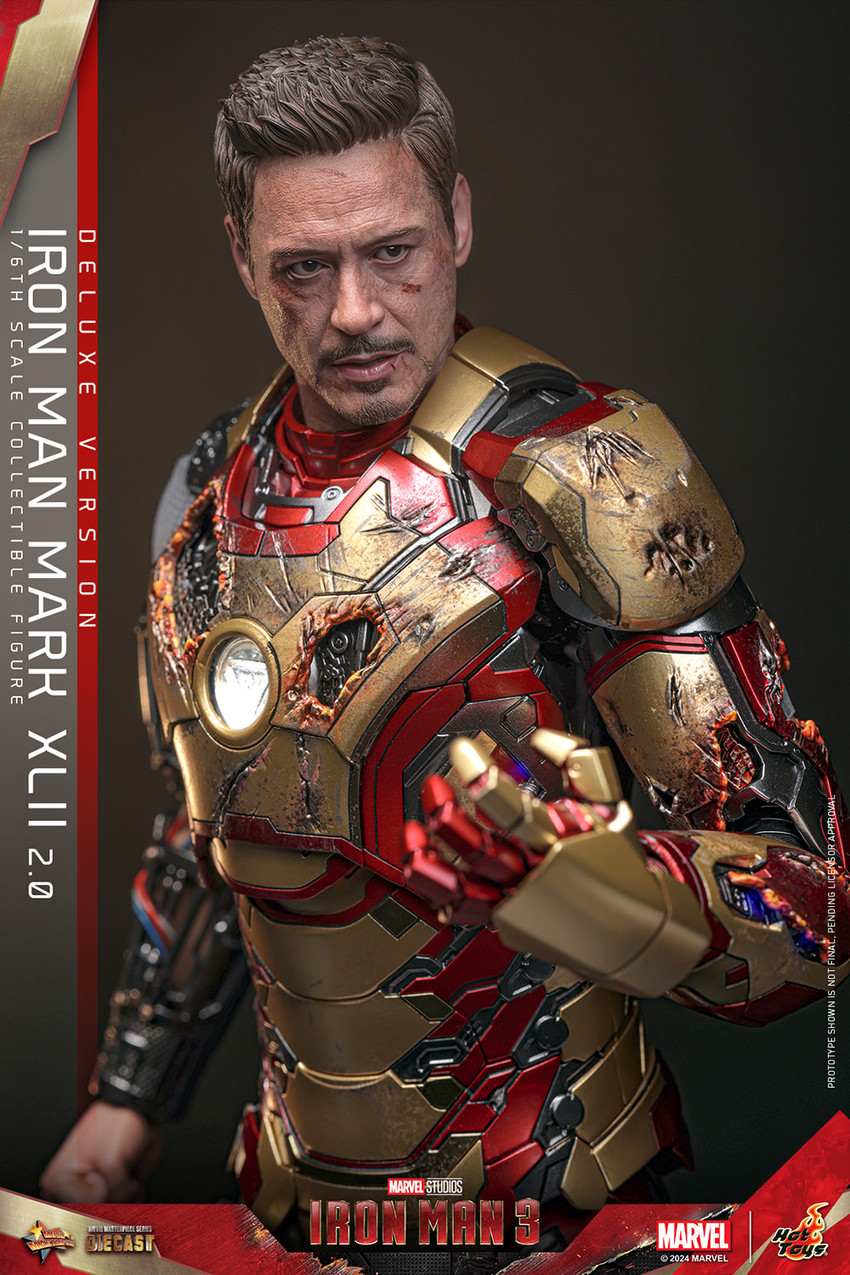 Marvel Iron Man Mark XLII (2.0) (Deluxe Version) (Special Edition) Sixth Scale Figure - Prototype Shown View 4