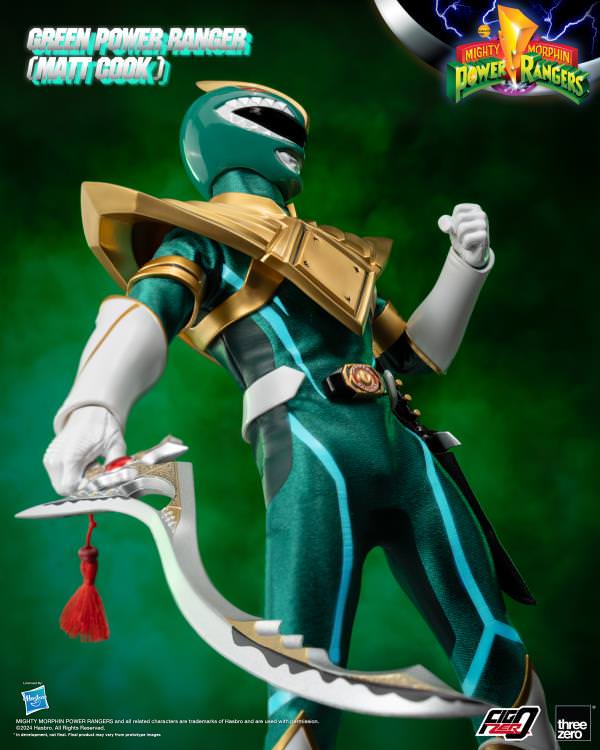 Mighty Morphin Power Rangers Green Power Ranger (Matt Cook) PX Exclusive Sixth Scale Figure - Prototype Shown View 6
