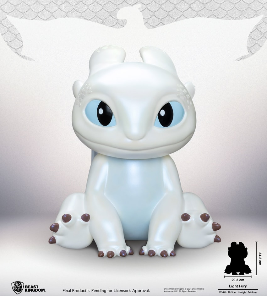 How to Train Your Dragon Light Fury Vinyl Piggy Bank Collectible Figure - Prototype Shown View 6