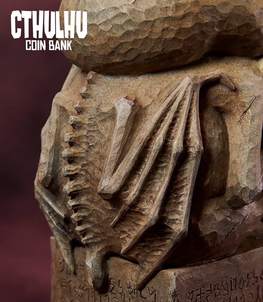 H.P. Lovecraft Cthulhu Coin Bank (Stone Color) Statues - Prototype Shown View 4