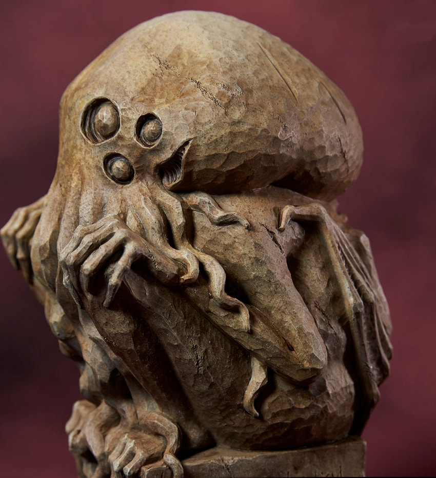 H.P. Lovecraft Cthulhu Coin Bank (Stone Color) Statues - Prototype Shown View 5