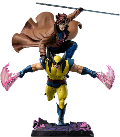 Marvel Gambit & Wolverine Deluxe 1:10 Scale Statue - Prototype Shown View 6
