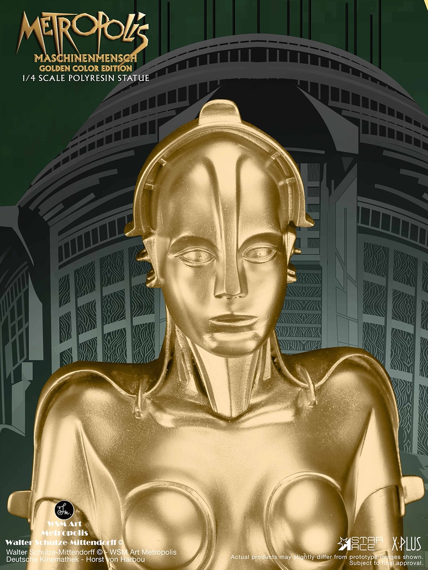 Metropolis Maschinenmensch (Gold Color) Statues - Prototype Shown View 5