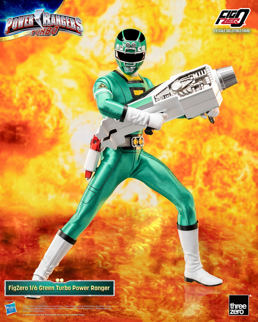 Power Ranger Turbo Green Turbo Power Ranger Sixth Scale Figure - Prototype Shown View 1