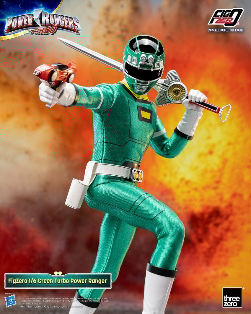 Green Turbo Power Ranger Sixth Scale Figure by Threezero