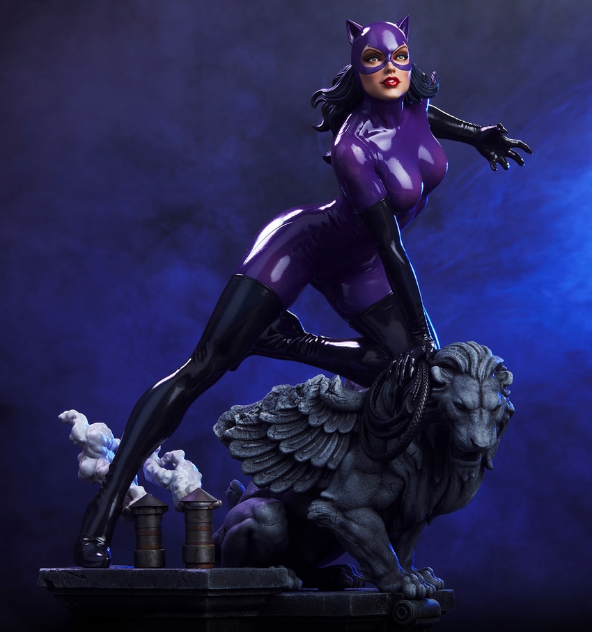DC Comics Catwoman (Purple Edition) Quarter Scale Maquette - Prototype Shown View 3
