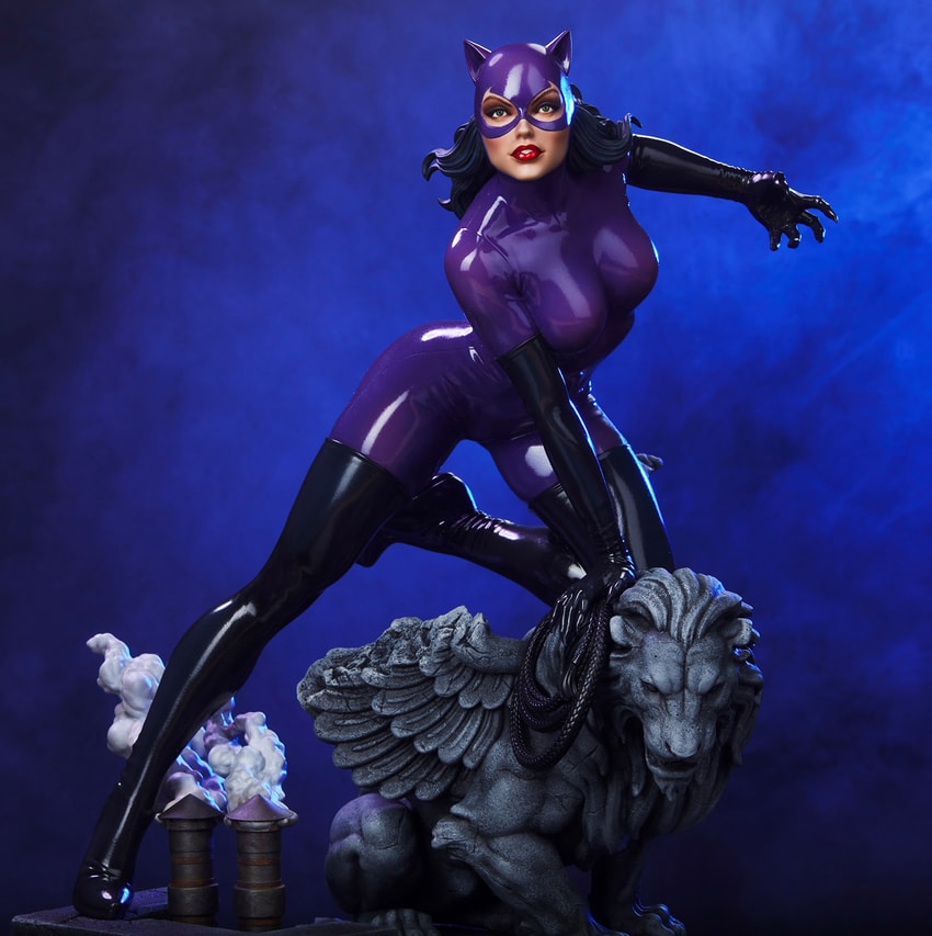 DC Comics Catwoman (Purple Edition) Quarter Scale Maquette - Prototype Shown View 4