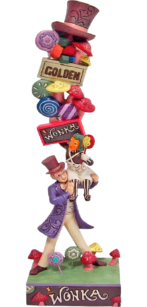 Willy Wonka and the Chocolate Factory Willy Wonka with Stacked Icons Figurine - Prototype Shown View 6