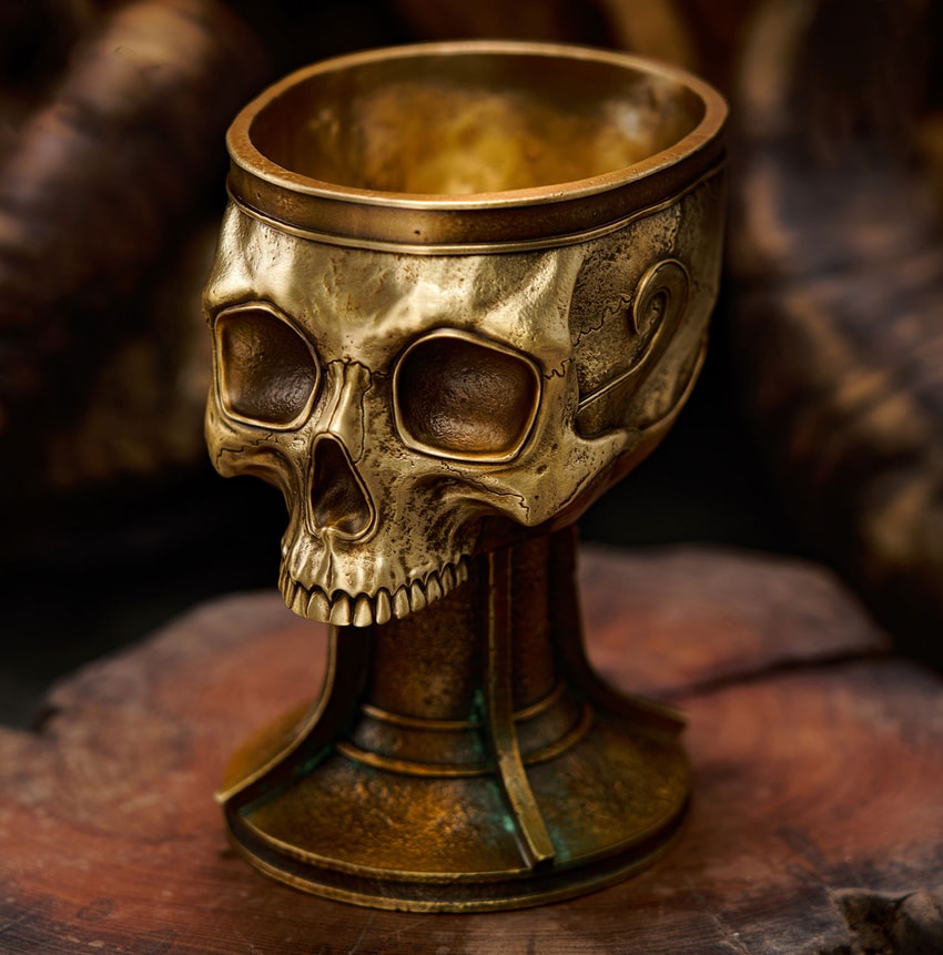 Manas SUM Skull Cup (Bronze Version) Collectible Drinkware - Prototype Shown View 1