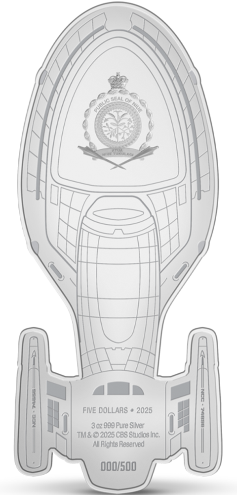 U.S.S. Voyager NCC-74656 Coin Silver Collectible by Agoro
