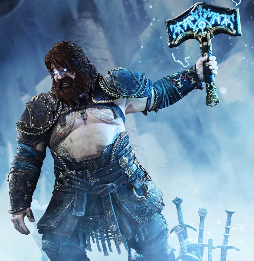 God of War Thor (Deluxe Version) 1:3 Scale Statue - Prototype Shown View 3
